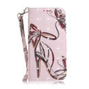 For Xiaomi Redmi Note 9T / 9 5G 3D Painted Pattern Magnetic Attraction Horizontal Flip Leather Case with Holder & Card Slot & Wallet & Lanyard(Butterfly High Heels)
