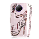 For Xiaomi Redmi Note 9T / 9 5G 3D Painted Pattern Magnetic Attraction Horizontal Flip Leather Case with Holder & Card Slot & Wallet & Lanyard(Butterfly High Heels)