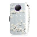 For Xiaomi Redmi Note 9T / 9 5G 3D Painted Pattern Magnetic Attraction Horizontal Flip Leather Case with Holder & Card Slot & Wallet & Lanyard(Magnolia)