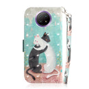 For Xiaomi Redmi Note 9T / 9 5G 3D Painted Pattern Magnetic Attraction Horizontal Flip Leather Case with Holder & Card Slot & Wallet & Lanyard(Black White Cat)