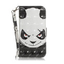 For Xiaomi Redmi Note 10 Pro 3D Painted Pattern Magnetic Attraction Horizontal Flip Leather Case with Holder & Card Slot & Wallet & Lanyard(Angry Bear)