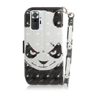 For Xiaomi Redmi Note 10 Pro 3D Painted Pattern Magnetic Attraction Horizontal Flip Leather Case with Holder & Card Slot & Wallet & Lanyard(Angry Bear)