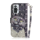 For Xiaomi Redmi Note 10 Pro 3D Painted Pattern Magnetic Attraction Horizontal Flip Leather Case with Holder & Card Slot & Wallet & Lanyard(Embrace Cat)