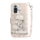 For Xiaomi Redmi Note 10 Pro 3D Painted Pattern Magnetic Attraction Horizontal Flip Leather Case with Holder & Card Slot & Wallet & Lanyard(Squirrels)