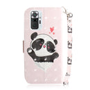 For Xiaomi Redmi Note 10 Pro 3D Painted Pattern Magnetic Attraction Horizontal Flip Leather Case with Holder & Card Slot & Wallet & Lanyard(Love-heart Bear)