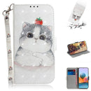 For Xiaomi Redmi Note 10 Pro 3D Painted Pattern Magnetic Attraction Horizontal Flip Leather Case with Holder & Card Slot & Wallet & Lanyard(Cute Cat)