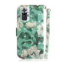 For Xiaomi Redmi Note 10 Pro 3D Painted Pattern Magnetic Attraction Horizontal Flip Leather Case with Holder & Card Slot & Wallet & Lanyard(Watercolor Flowers)