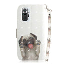 For Xiaomi Redmi Note 10 Pro 3D Painted Pattern Magnetic Attraction Horizontal Flip Leather Case with Holder & Card Slot & Wallet & Lanyard(Pekingese Dag)