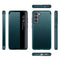 For Samsung Galaxy S21 FE Magnetic Side Window View Shockproof Horizontal Flip Leather Case(Green)