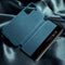 For Samsung Galaxy S21 FE Magnetic Side Window View Shockproof Horizontal Flip Leather Case(Green)