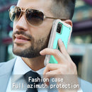 For Samsung Galaxy A02s PC + Rubber 3-layers Shockproof Protective Case with Rotating Holder(Grey White + Mint Green)