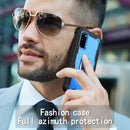 For Samsung Galaxy S20 FE / FE 5G PC + Rubber 3-layers Shockproof Protective Case with Rotating Holder(Black + Blue)
