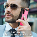 For Samsung Galaxy S20 FE / FE 5G PC + Rubber 3-layers Shockproof Protective Case with Rotating Holder(Black + Rose Red)