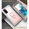 For Samsung Galaxy S20 FE / FE 5G PC + Rubber 3-layers Shockproof Protective Case with Rotating Holder(Grey White + Rose Gold)