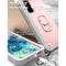 For Samsung Galaxy S20 FE / FE 5G PC + Rubber 3-layers Shockproof Protective Case with Rotating Holder(Grey White + Rose Gold)