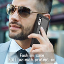 For LG Velvet PC + Rubber 3-layers Shockproof Protective Case with Rotating Holder(Black)