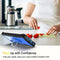 For LG Velvet PC + Rubber 3-layers Shockproof Protective Case with Rotating Holder(Black + Blue)