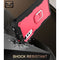 For LG Velvet PC + Rubber 3-layers Shockproof Protective Case with Rotating Holder(Black + Rose Red)
