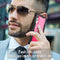 For LG Velvet PC + Rubber 3-layers Shockproof Protective Case with Rotating Holder(Black + Rose Red)