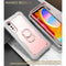 For LG Velvet PC + Rubber 3-layers Shockproof Protective Case with Rotating Holder(Grey White + Rose Gold)