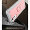 For LG Velvet PC + Rubber 3-layers Shockproof Protective Case with Rotating Holder(Grey White + Rose Gold)