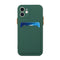 Card Slot Design Shockproof TPU Protective Case For iPhone 11(Dark Green)