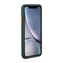 Card Slot Design Shockproof TPU Protective Case For iPhone XR(Dark Green)