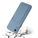 Card Slot Design Shockproof TPU Protective Case For iPhone XR(Gray)