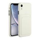 Card Slot Design Shockproof TPU Protective Case For iPhone XR(White)