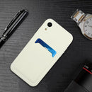Card Slot Design Shockproof TPU Protective Case For iPhone XR(White)