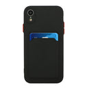 Card Slot Design Shockproof TPU Protective Case For iPhone XR(Black)