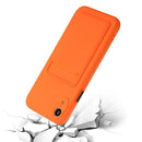 Card Slot Design Shockproof TPU Protective Case For iPhone XR(Orange)