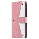 For Samsung Galaxy S21 FE Stitching Calf Texture Horizontal Flip Leather Case with Holder & Card Slots & Wallet(Rose Gold)