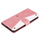 For Samsung Galaxy S21 FE Stitching Calf Texture Horizontal Flip Leather Case with Holder & Card Slots & Wallet(Rose Gold)