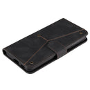 For Samsung Galaxy S21 FE Stitching Calf Texture Horizontal Flip Leather Case with Holder & Card Slots & Wallet(Black)