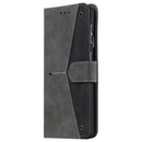 For Samsung Galaxy S21 FE Stitching Calf Texture Horizontal Flip Leather Case with Holder & Card Slots & Wallet(Gray)