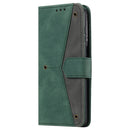 For Samsung Galaxy S21 FE Stitching Calf Texture Horizontal Flip Leather Case with Holder & Card Slots & Wallet(Green)