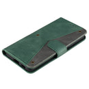 For Samsung Galaxy S21 FE Stitching Calf Texture Horizontal Flip Leather Case with Holder & Card Slots & Wallet(Green)