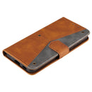 For Samsung Galaxy S21 FE Stitching Calf Texture Horizontal Flip Leather Case with Holder & Card Slots & Wallet(Brown)