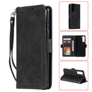 For Samsung Galaxy S21 FE Retro Splicing Horizontal Flip Leather Case with Card Slots & Holder & Wallet(Black)