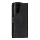 For Samsung Galaxy S21 FE Retro Splicing Horizontal Flip Leather Case with Card Slots & Holder & Wallet(Black)