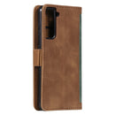 For Samsung Galaxy S21 FE Retro Splicing Horizontal Flip Leather Case with Card Slots & Holder & Wallet(Green)
