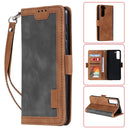 For Samsung Galaxy S21 FE Retro Splicing Horizontal Flip Leather Case with Card Slots & Holder & Wallet(Gray)