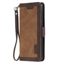 For Samsung Galaxy S21 FE Retro Splicing Horizontal Flip Leather Case with Card Slots & Holder & Wallet(Brown)