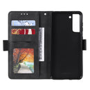 For Samsung Galaxy S21 FE Retro Splicing Horizontal Flip Leather Case with Card Slots & Holder & Wallet(Red)
