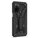 For OPPO A54 / A74 / A93 5G Shockproof TPU + PC Protective Case with Holder(Black)