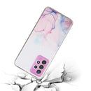 For Samsung Galaxy A52 5G / 4G Hollow Marble Pattern TPU Precise Hole Protective Case(Pink)