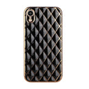 Electroplated Rhombic Pattern Sheepskin TPU Protective Case For iPhone XR(Black)