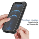 Starry Sky Solid Color Series Shockproof PC + TPU Case with PET Film For iPhone 12 / 12 Pro(Black)