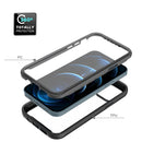 Starry Sky Solid Color Series Shockproof PC + TPU Case with PET Film For iPhone 12 / 12 Pro(Black)